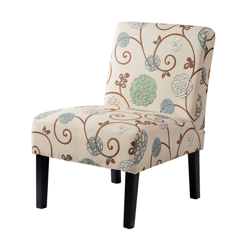 Winston Porter Fabric Accent Chair Living Room Armless Chair With Solid